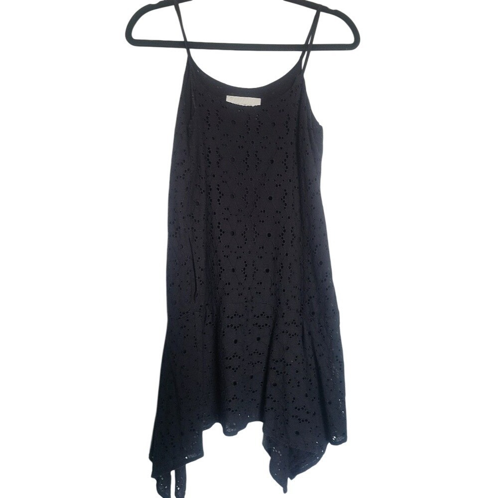 Mare Mare XS Eyelet Lace Handkerchief Hem Mini Dress Pockets Whimsigoth Fairy